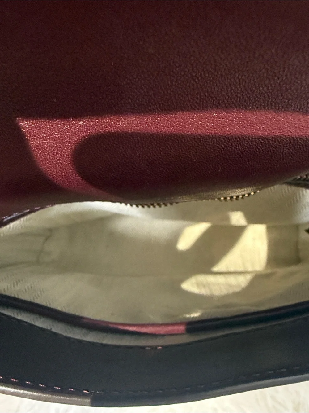 Tory Burch Burgundy Leather Miller Crossbody Bag